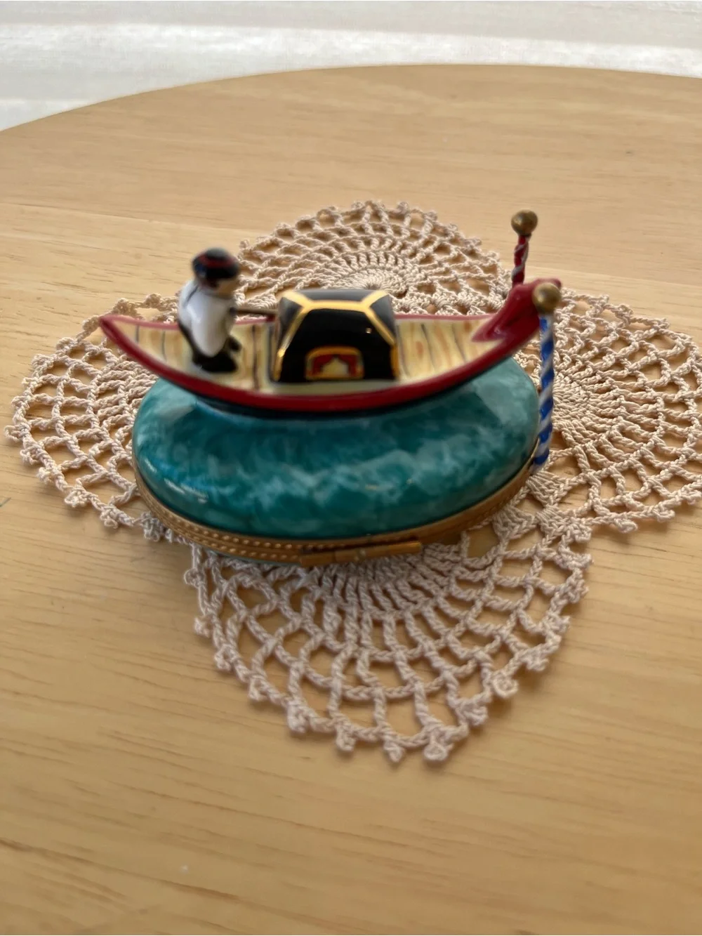 Limoge Gondola Trinket Box